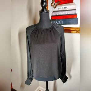 Anthropologie Sanctuary Black Long Sleeve Blouse Size S
